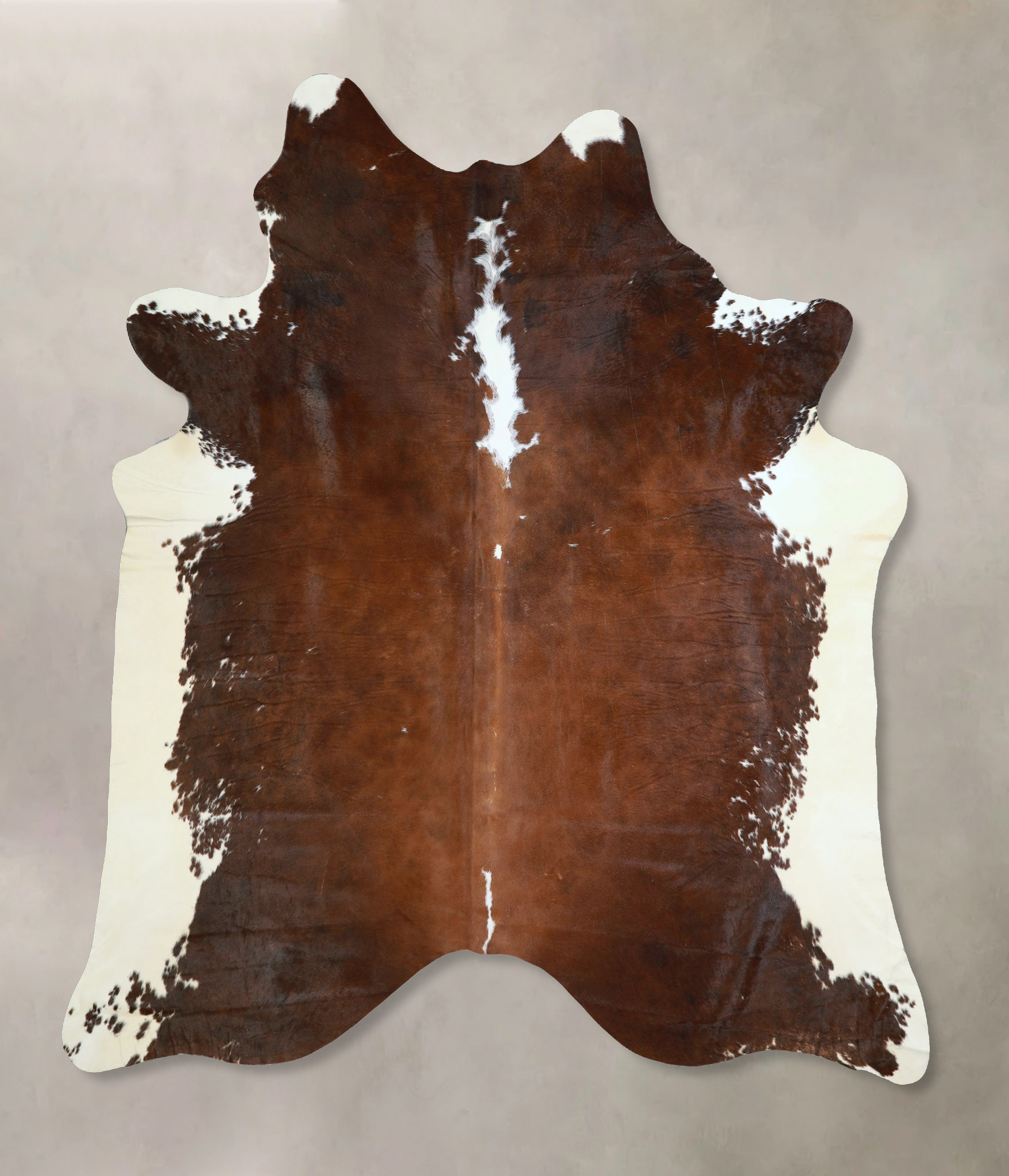 Chocolate and White Cowhide Rug #A42994