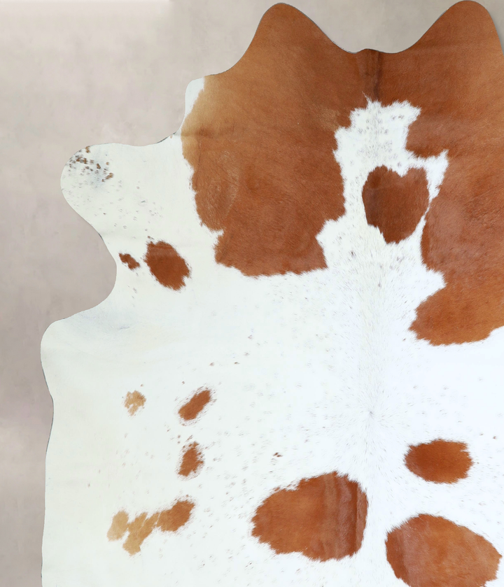 Brown and White XX-Large Brazilian Cowhide Rug 8'4"H x 7'7"W #A42997 by Hudson Hides