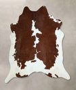 Brown and White X-Large Brazilian Cowhide Rug 7'4"H x 6'7"W #A42998 by Hudson Hides