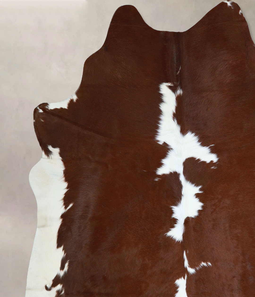 Brown and White X-Large Brazilian Cowhide Rug 7'4"H x 6'7"W #A42998 by