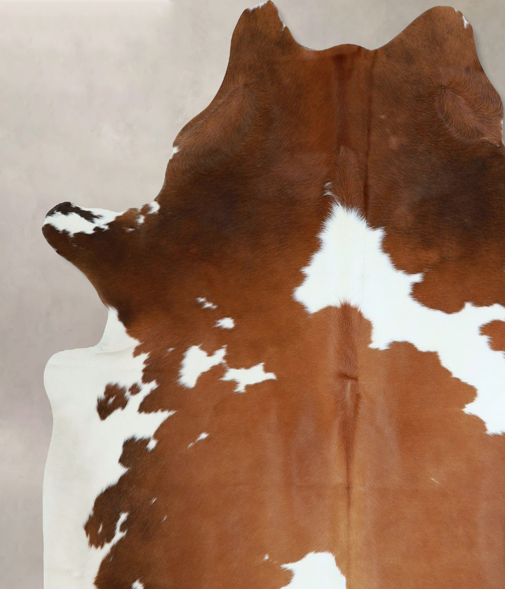 Brown and White XX-Large Brazilian Cowhide Rug 7'7"H x 6'9"W #A43000 by Hudson Hides