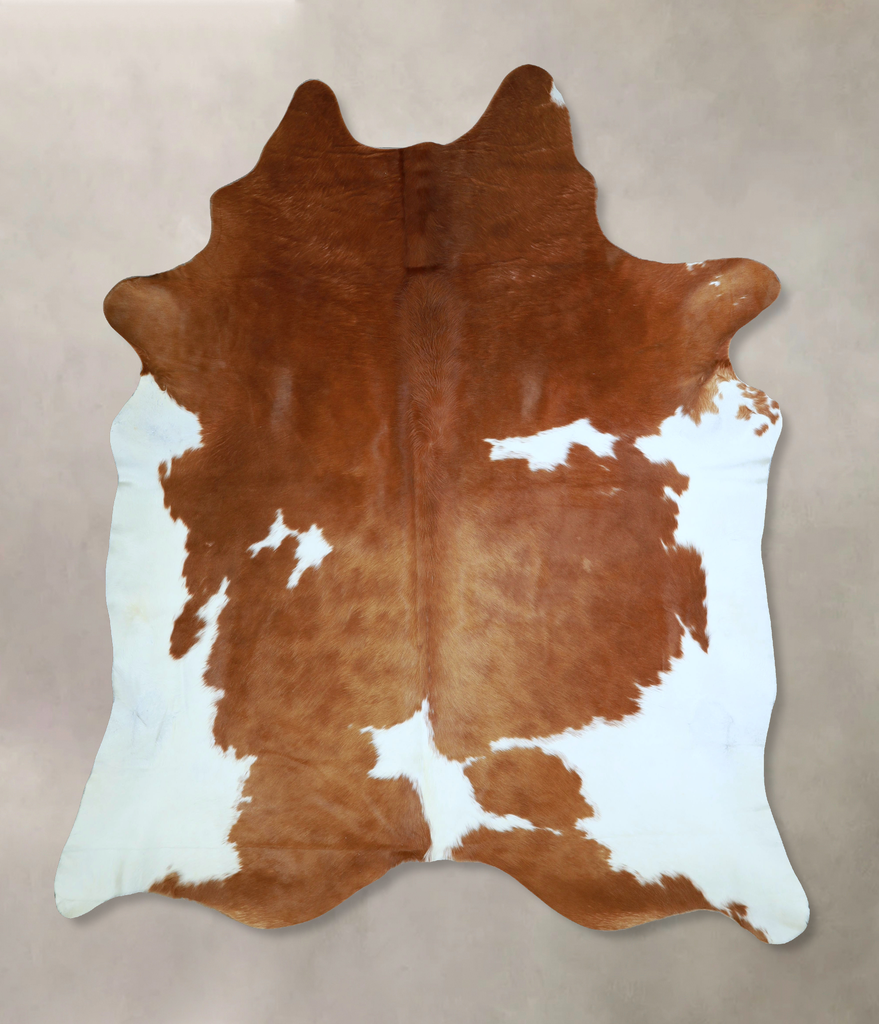 Brown and White XX-Large Brazilian Cowhide Rug 8'6"H x 7'1"W #A43001 by Hudson Hides
