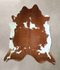 Brown and White XX-Large Brazilian Cowhide Rug 7'7