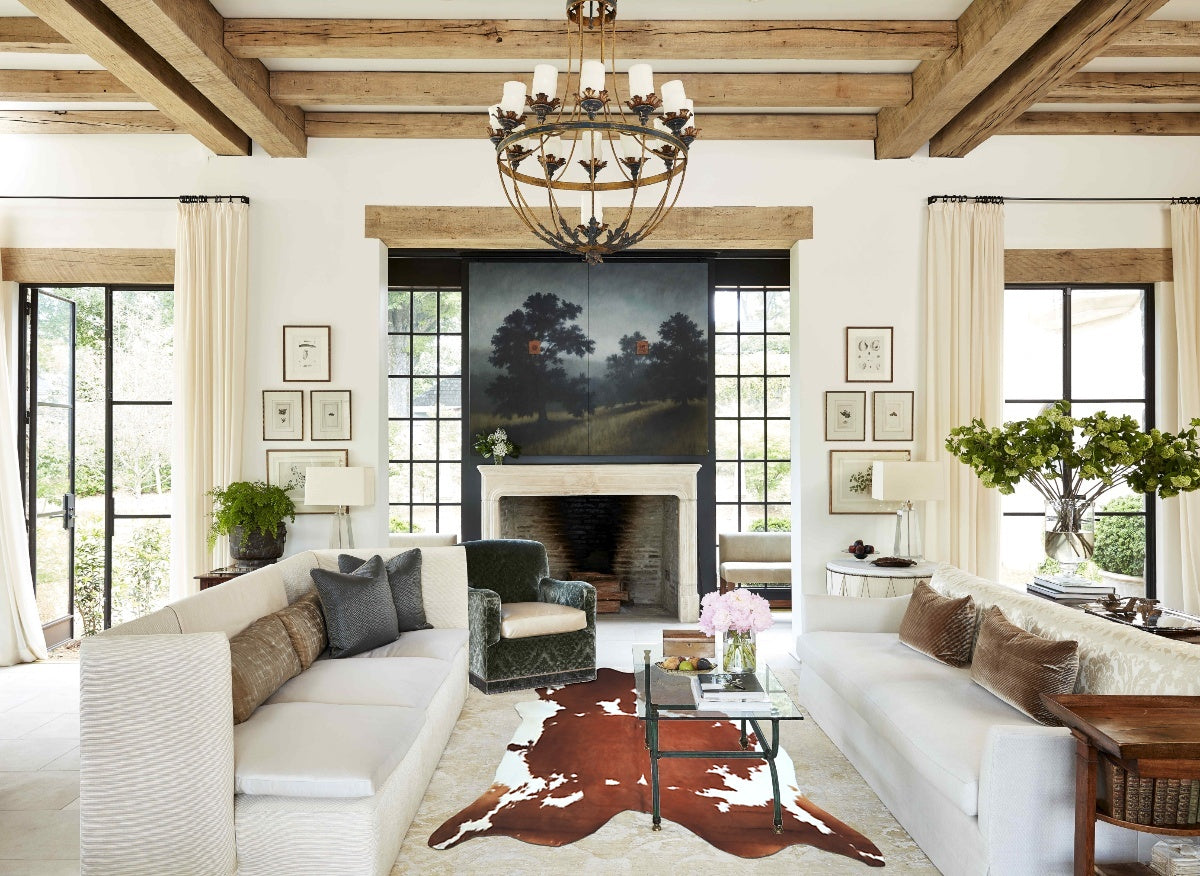 Brown and White Cowhide Rug #A43004