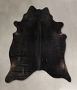 Solid Black X-Large Brazilian Cowhide Rug 6'11"H x 6'7"W #A43006 by Hudson Hides