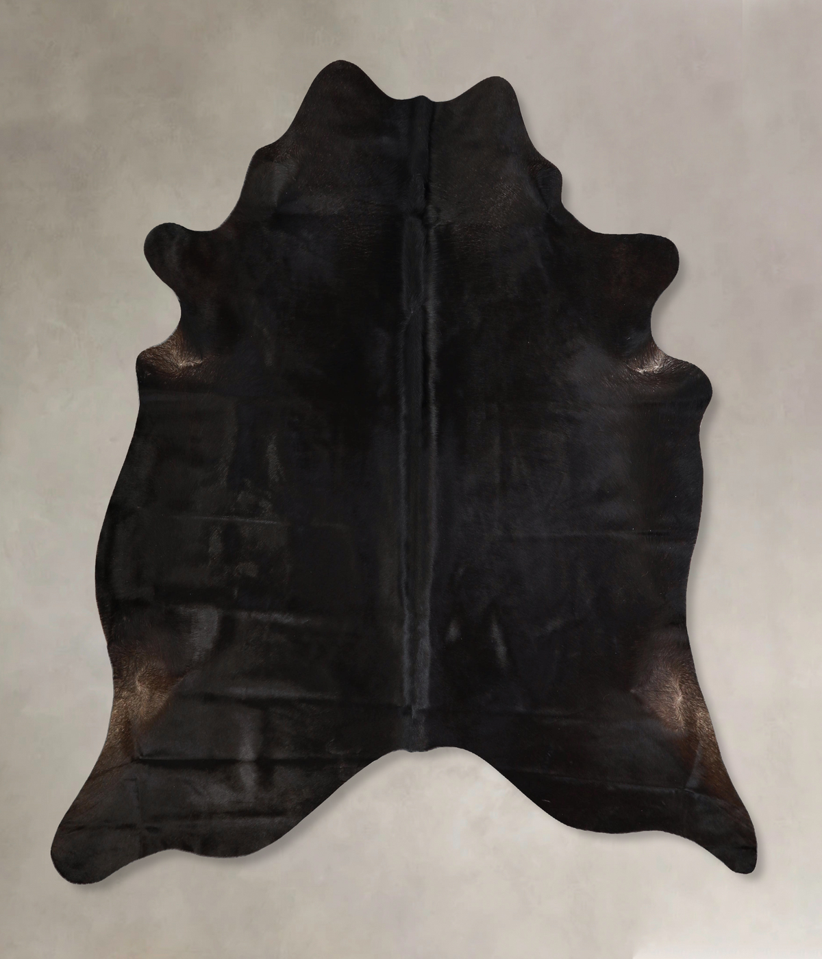 Solid Black Cowhide Rug #A43006