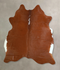 Brown and White Regular Large Brazilian Cowhide Rug 6'4