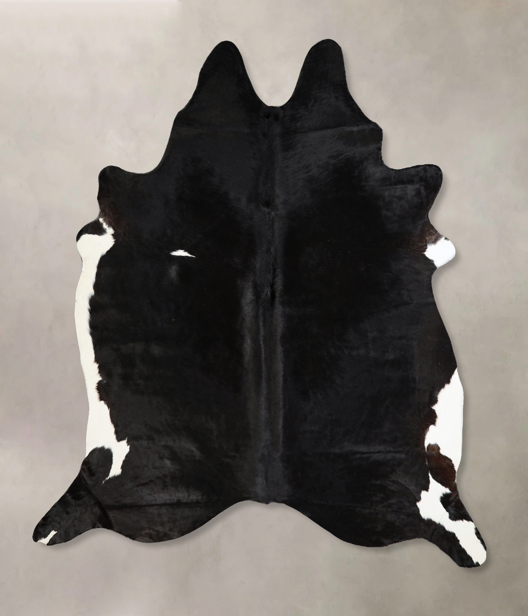 Black and White X-Large Brazilian Cowhide Rug 7'0"H x 6'6"W #A43013 by