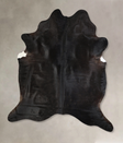 Solid Black X-Large Brazilian Cowhide Rug 7'6"H x 6'8"W #A43031 by Hudson Hides