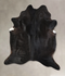 Solid Black X-Large Brazilian Cowhide Rug 7'6