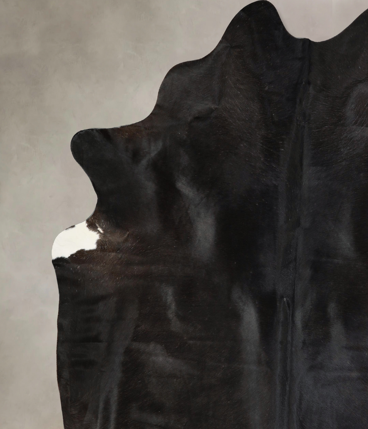 Solid Black Cowhide Rug #A43031