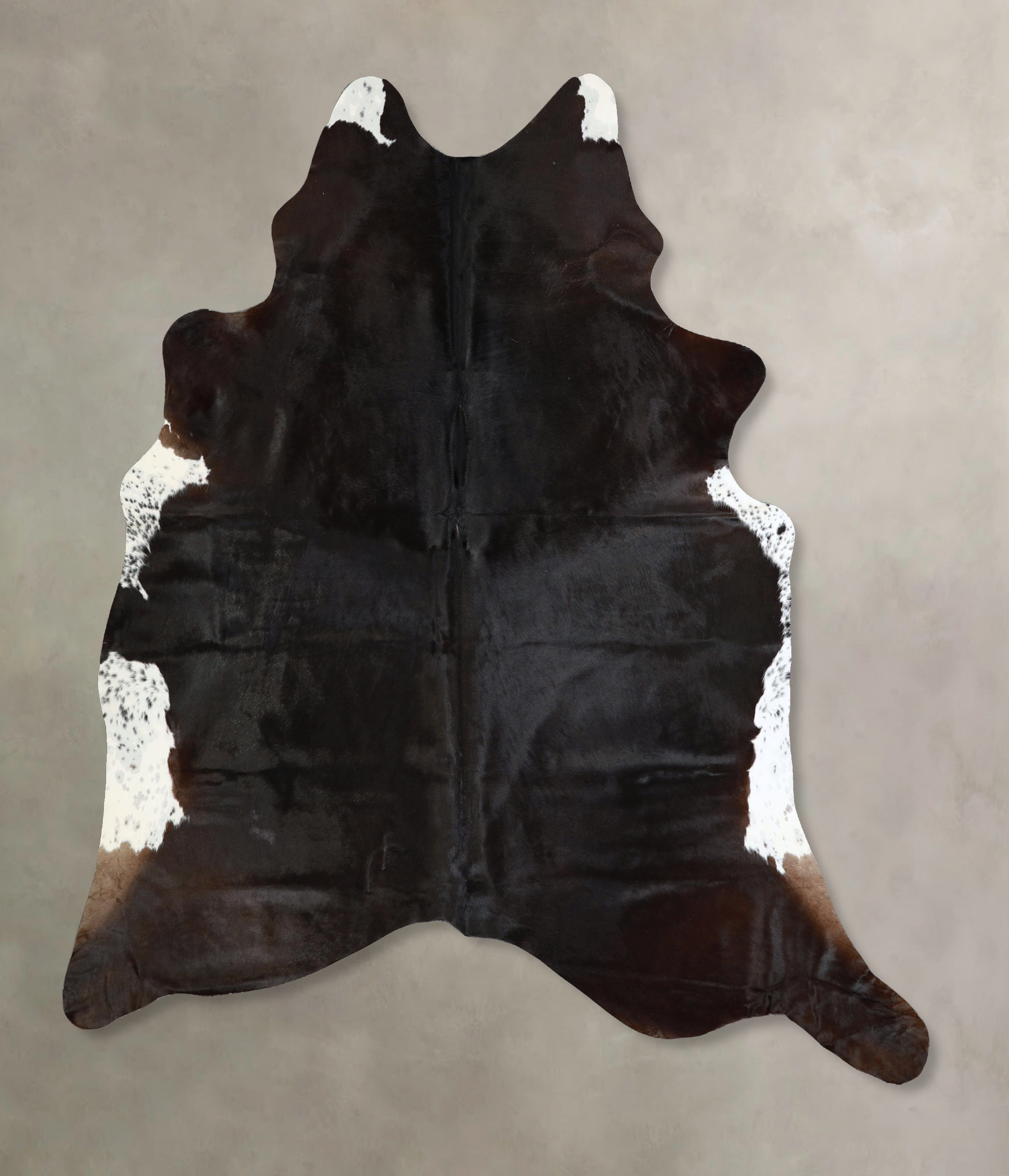Solid Black Cowhide Rug #A43035