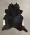 Solid Black X-Large Brazilian Cowhide Rug 7'4
