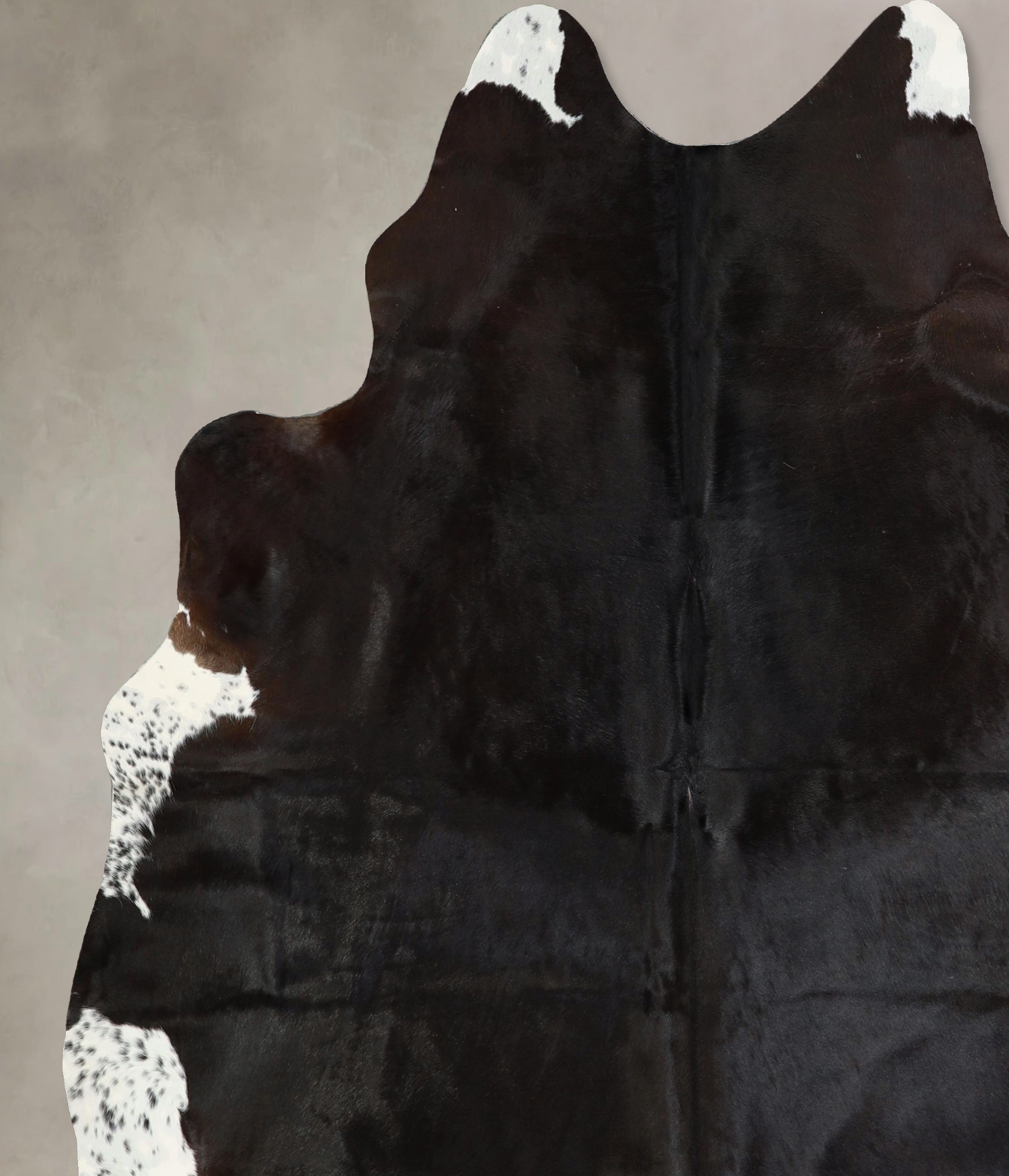 Solid Black Cowhide Rug #A43035