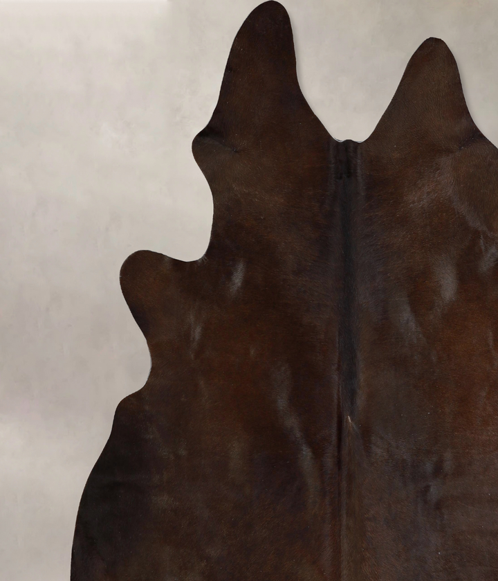 Chocolate X-Large Brazilian Cowhide Rug 7'3"H x 6'10"W #A43037 by Hudson Hides