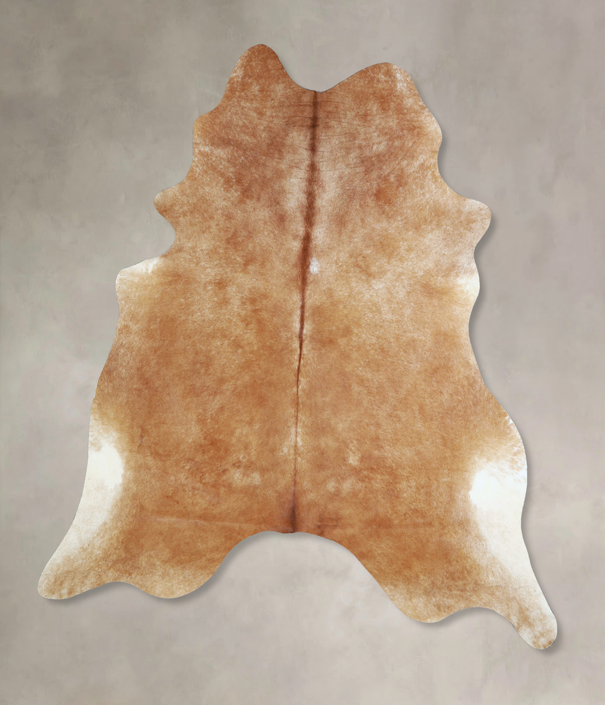 Beige X-Large Brazilian Cowhide Rug 7'2"H x 6'3"W #A43041 by Hudson Hides