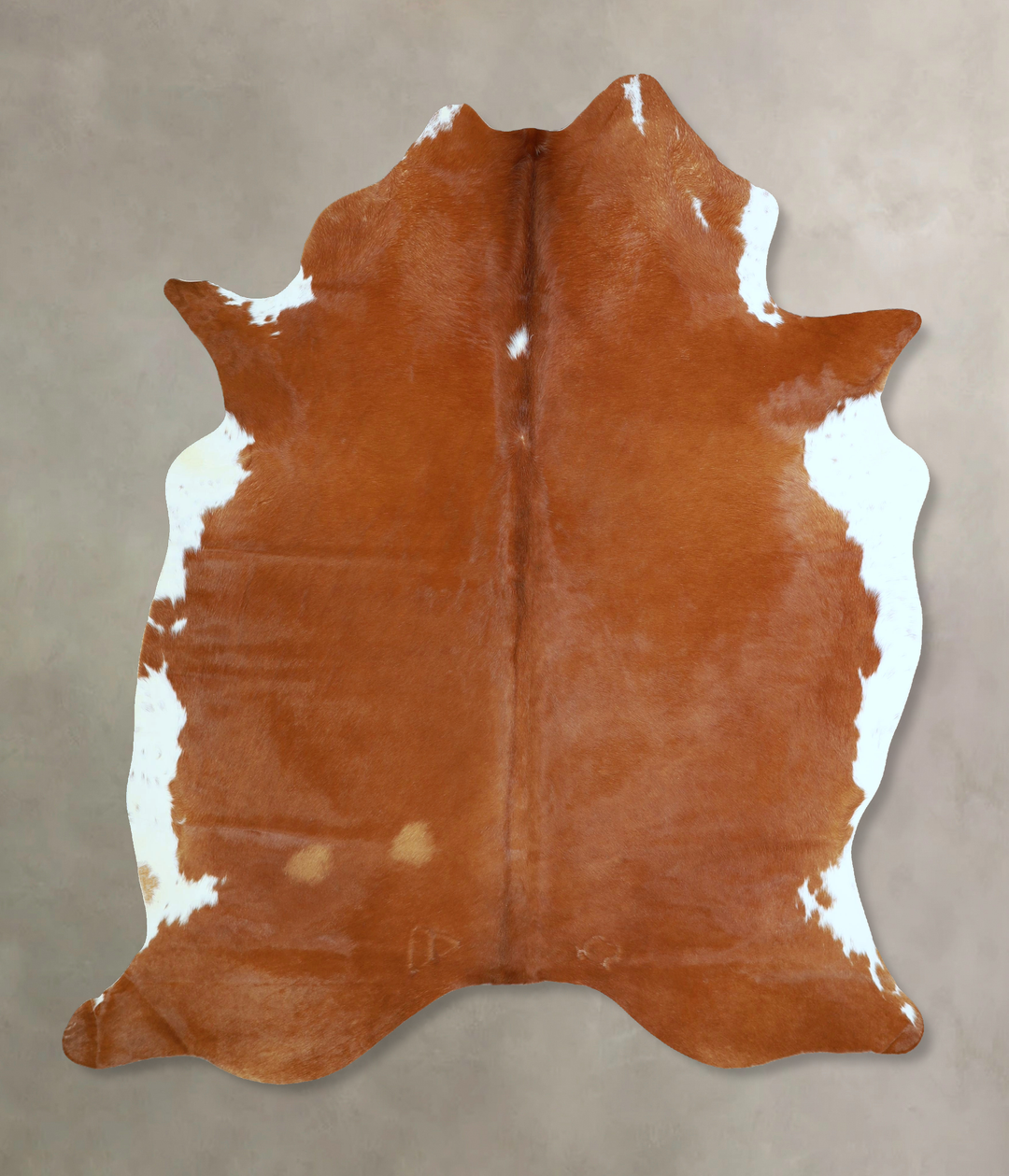 Brown and White Regular X-Large Brazilian Cowhide Rug 7'0"H x 5'10"W #