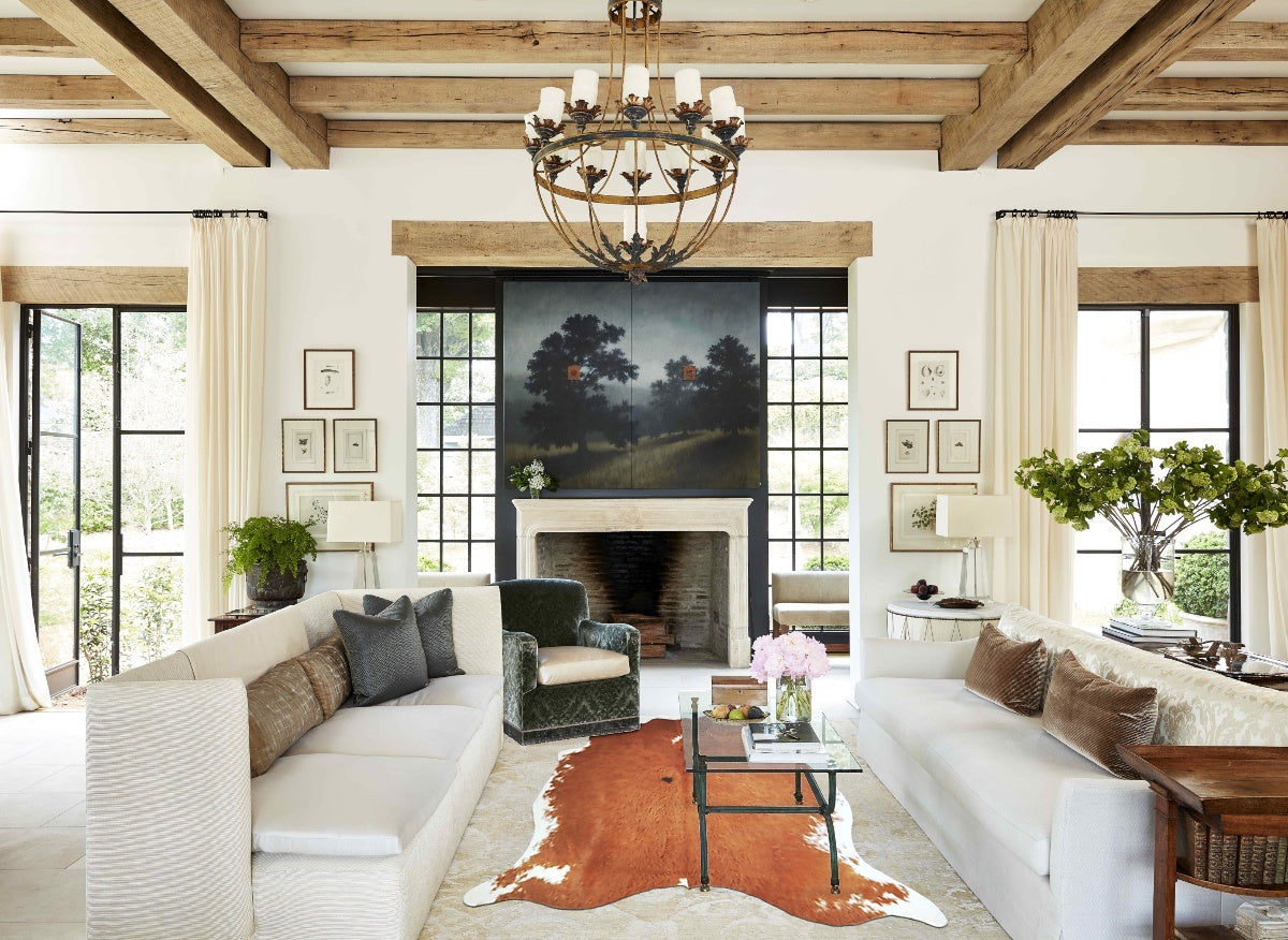 Brown and White Regular Cowhide Rug #A43047