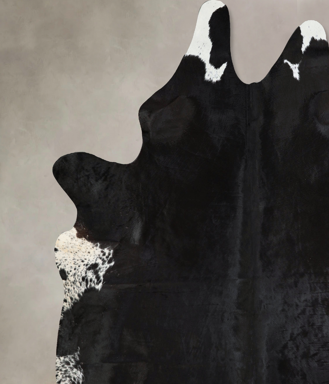 Black and White XX-Large Brazilian Cowhide Rug 7'8"H x 7'0"W #A43058 b
