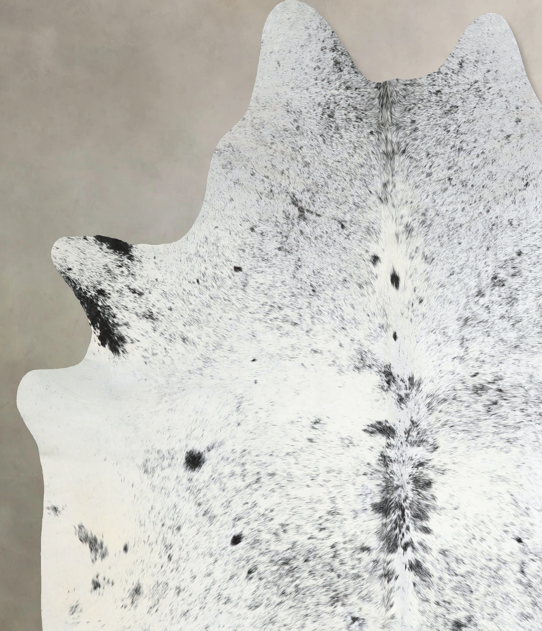 Salt and Pepper Black X-Large Brazilian Cowhide Rug 7'3"H x 6'5"W #A43