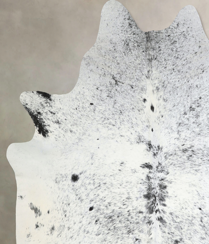 Salt and Pepper Black X-Large Brazilian Cowhide Rug 7'3"H x 6'5"W #A43079 by Hudson Hides