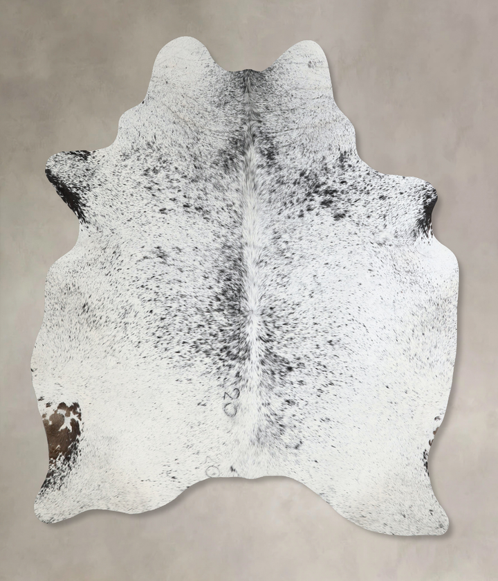 Salt and Pepper Black X-Large Brazilian Cowhide Rug 7'3"H x 5'11"W #A43083 by Hudson Hides