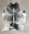 Salt and Pepper Black X-Large Brazilian Cowhide Rug 7'8