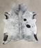 Salt and Pepper Black X-Large Brazilian Cowhide Rug 7'0