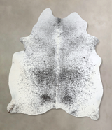 Salt and Pepper Black X-Large Brazilian Cowhide Rug 6'11"H x 5'11"W #A43088 by Hudson Hides