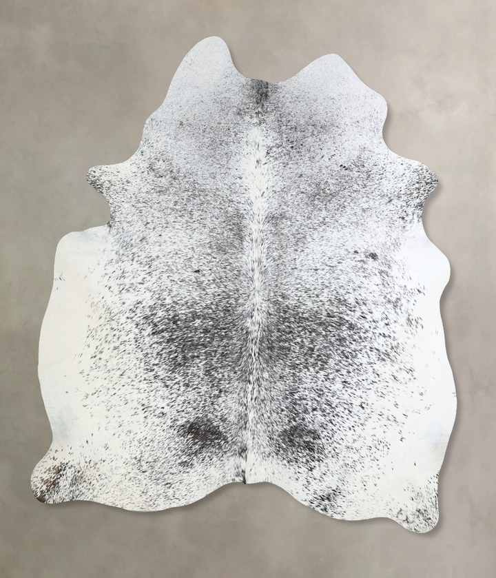 Salt and Pepper Black X-Large Brazilian Cowhide Rug 6'11"H x 5'11"W #A43088 by Hudson Hides