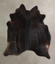 Solid Black X-Large Brazilian Cowhide Rug 7'5"H x 6'5"W #A43098 by Hudson Hides