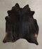 Solid Black X-Large Brazilian Cowhide Rug 7'5