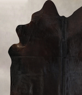 Solid Black X-Large Brazilian Cowhide Rug 7'5"H x 6'5"W #A43098 by Hudson Hides