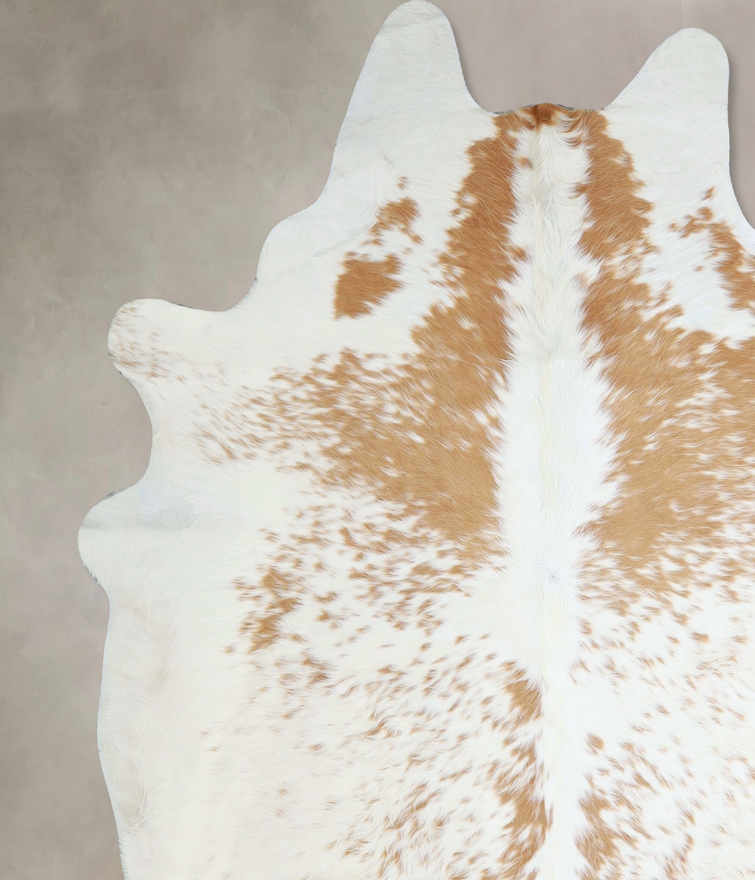 Beige and White XX-Large Brazilian Cowhide Rug 7'6"H x 6'10"W #A43115 