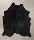 Solid Black X-Large Brazilian Cowhide Rug 7'1"H x 5'8"W #A43127 by Hudson Hides