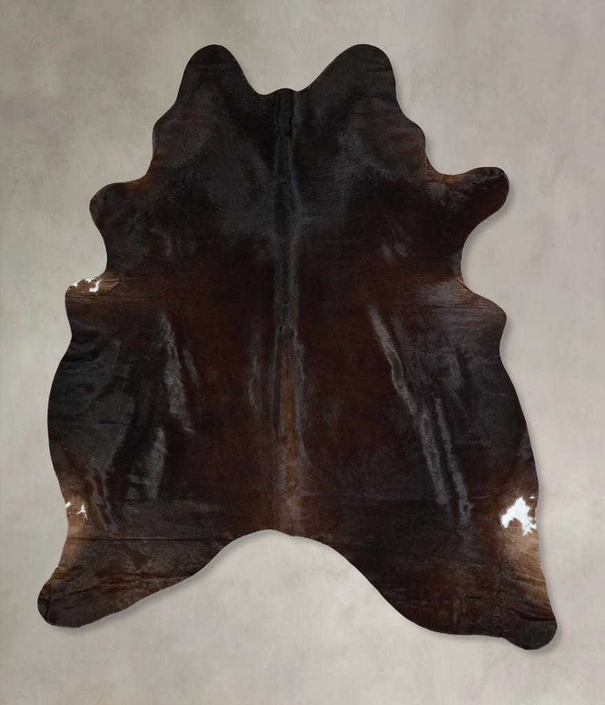 Chocolate X-Large Brazilian Cowhide Rug 7'5"H x 5'10"W #A43134 by Hudson Hides