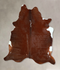 Brown and White Regular X-Large Brazilian Cowhide Rug 7'4
