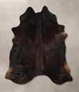 Chocolate X-Large Brazilian Cowhide Rug 7'3"H x 6'1"W #A43140 by Hudson Hides