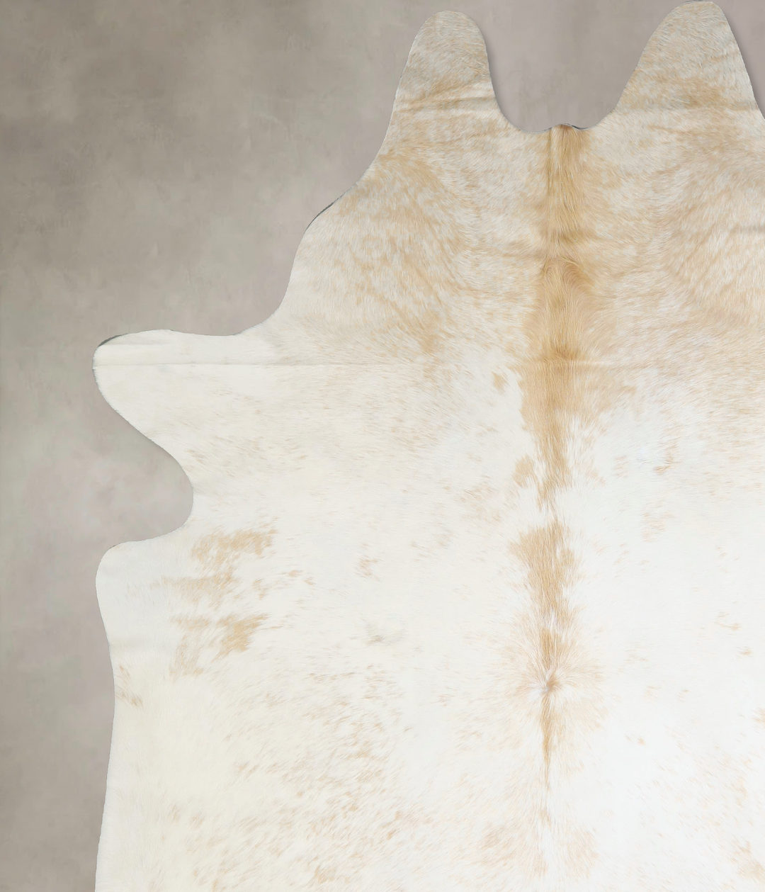 Beige and White XX-Large Brazilian Cowhide Rug 8'6"H x 7'2"W #A43145 b