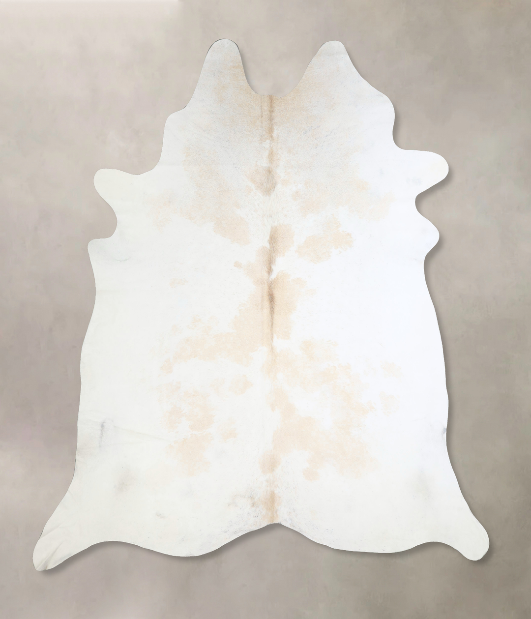 Beige and White XX-Large Brazilian Cowhide Rug 7'11"H x 7'6"W #A43146 