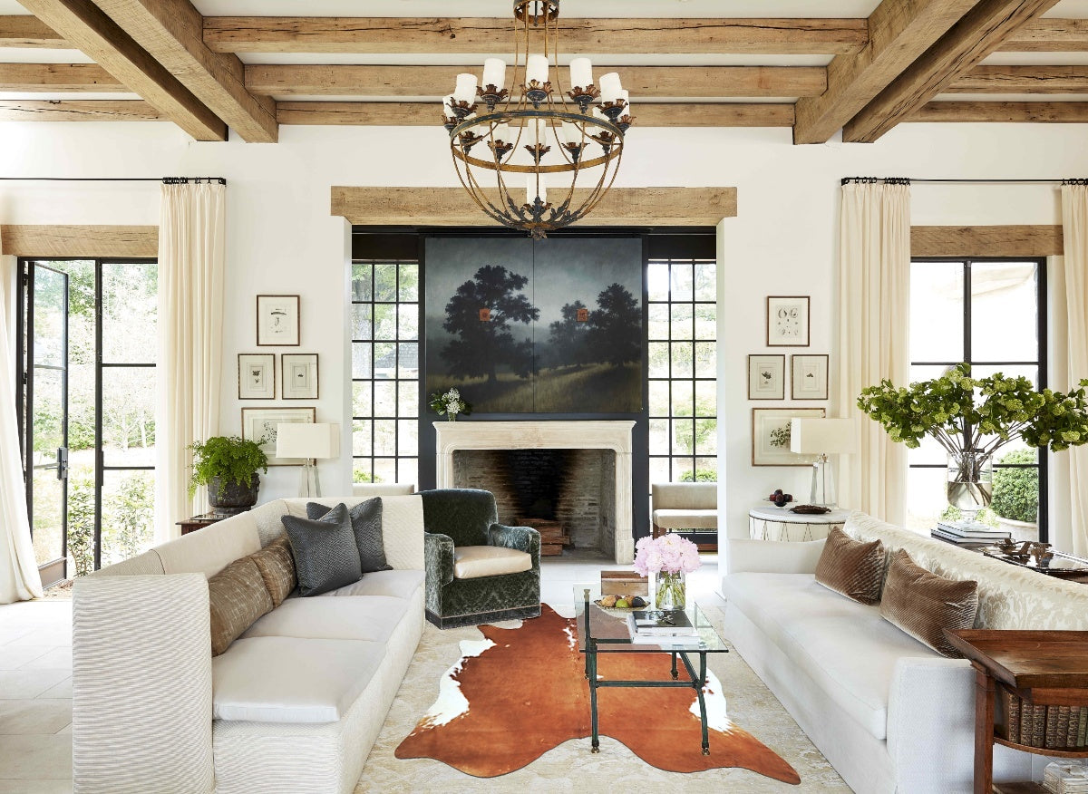 Brown and White Regular Cowhide Rug #A43154