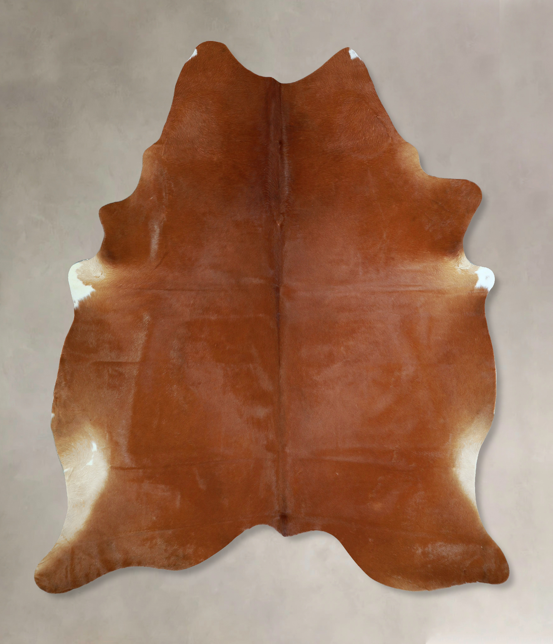 Solid Brown Cowhide Rug #A43157