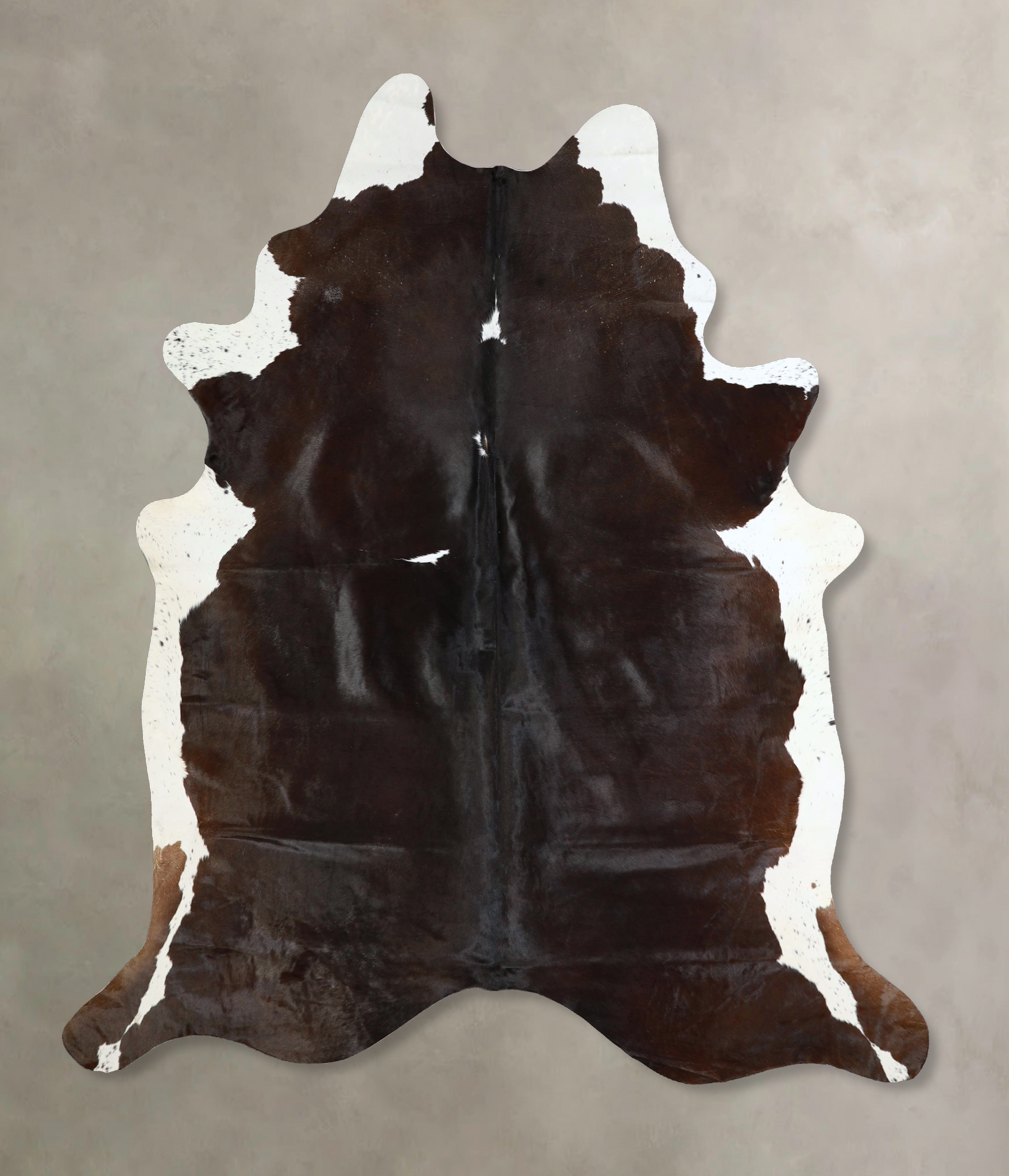 Chocolate and White Cowhide Rug #A43169