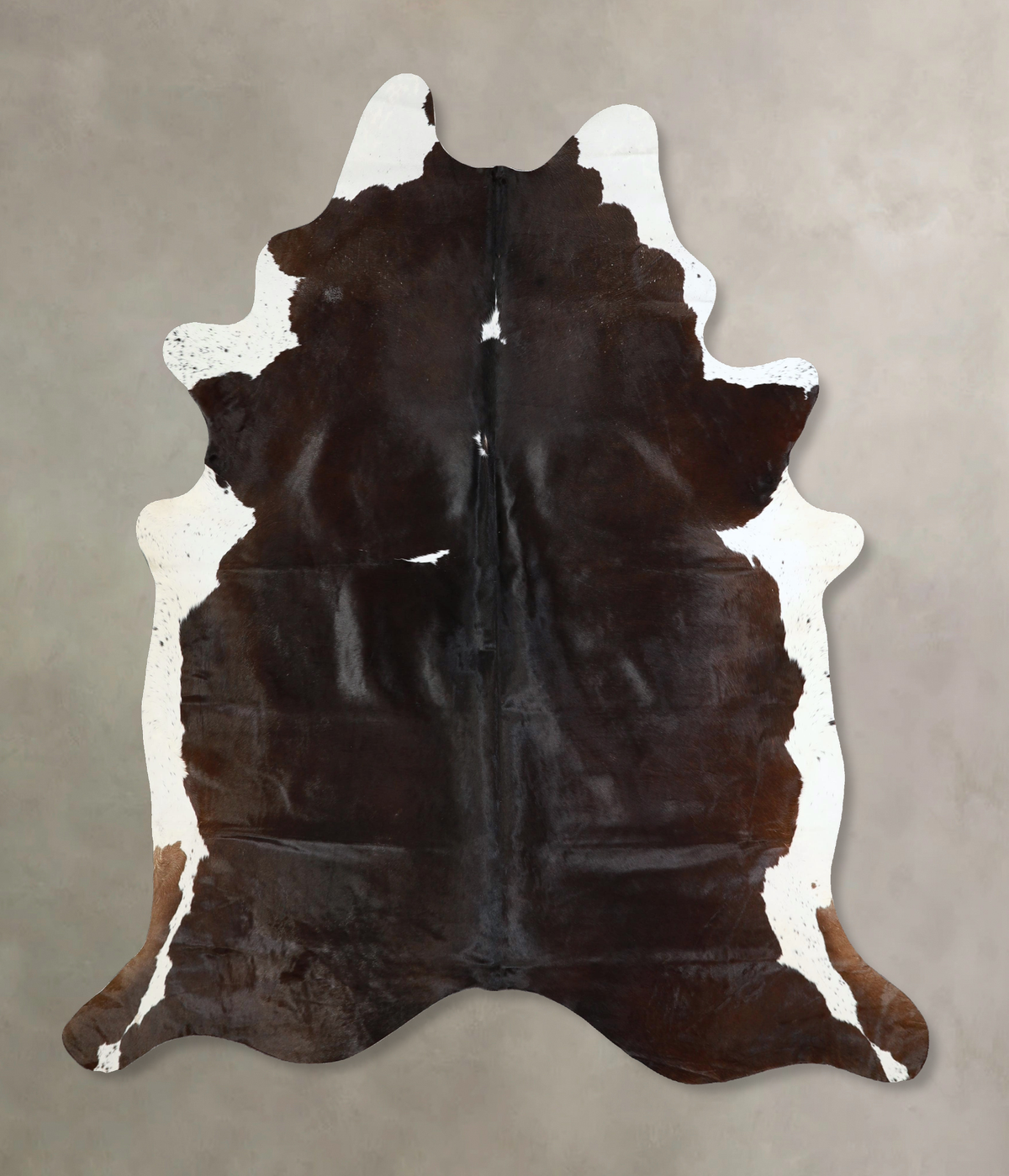Chocolate and White Cowhide Rug #A43169