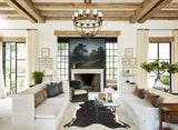Chocolate and White X-Large Brazilian Cowhide Rug 7'3"H x 6'0"W #A43169 by Hudson Hides