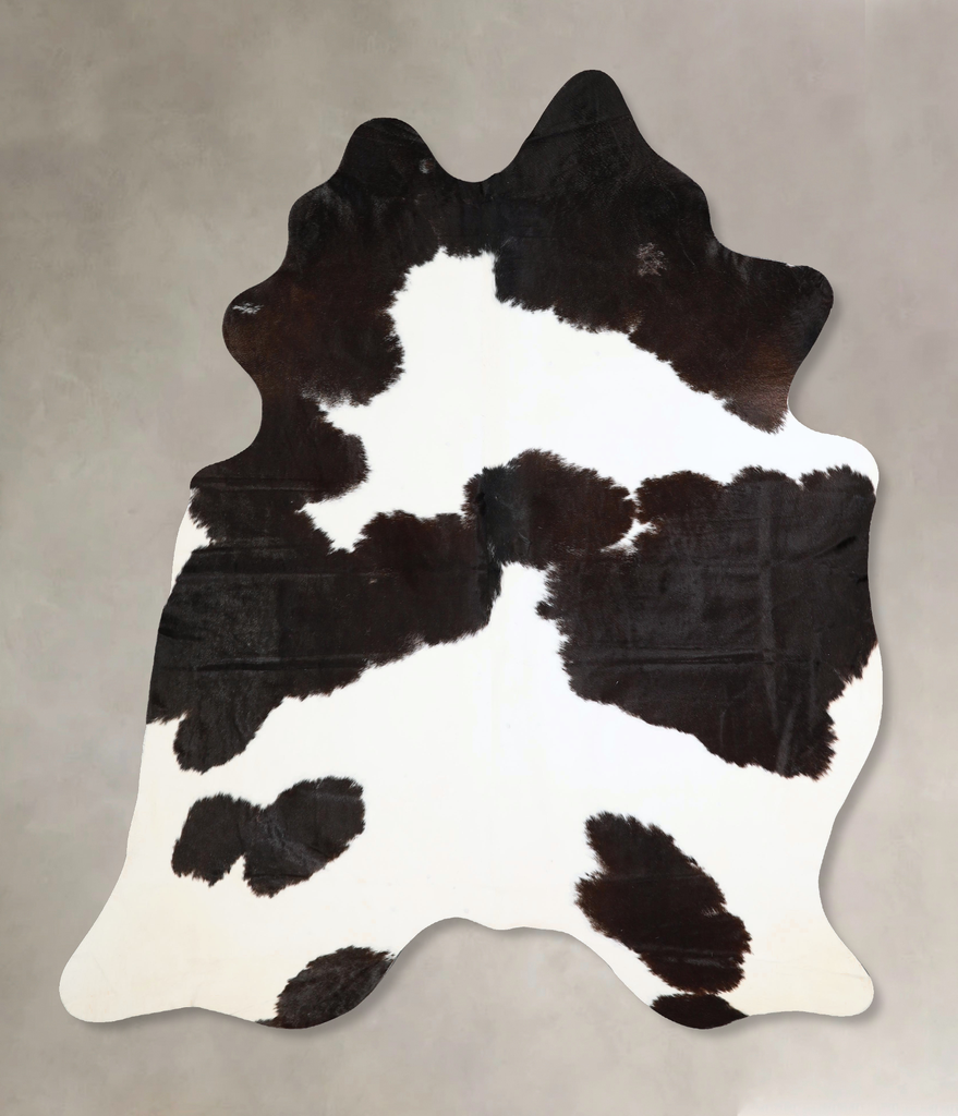 Black and White X-Large Brazilian Cowhide Rug 7'1"H x 5'11"W #A43172 by Hudson Hides