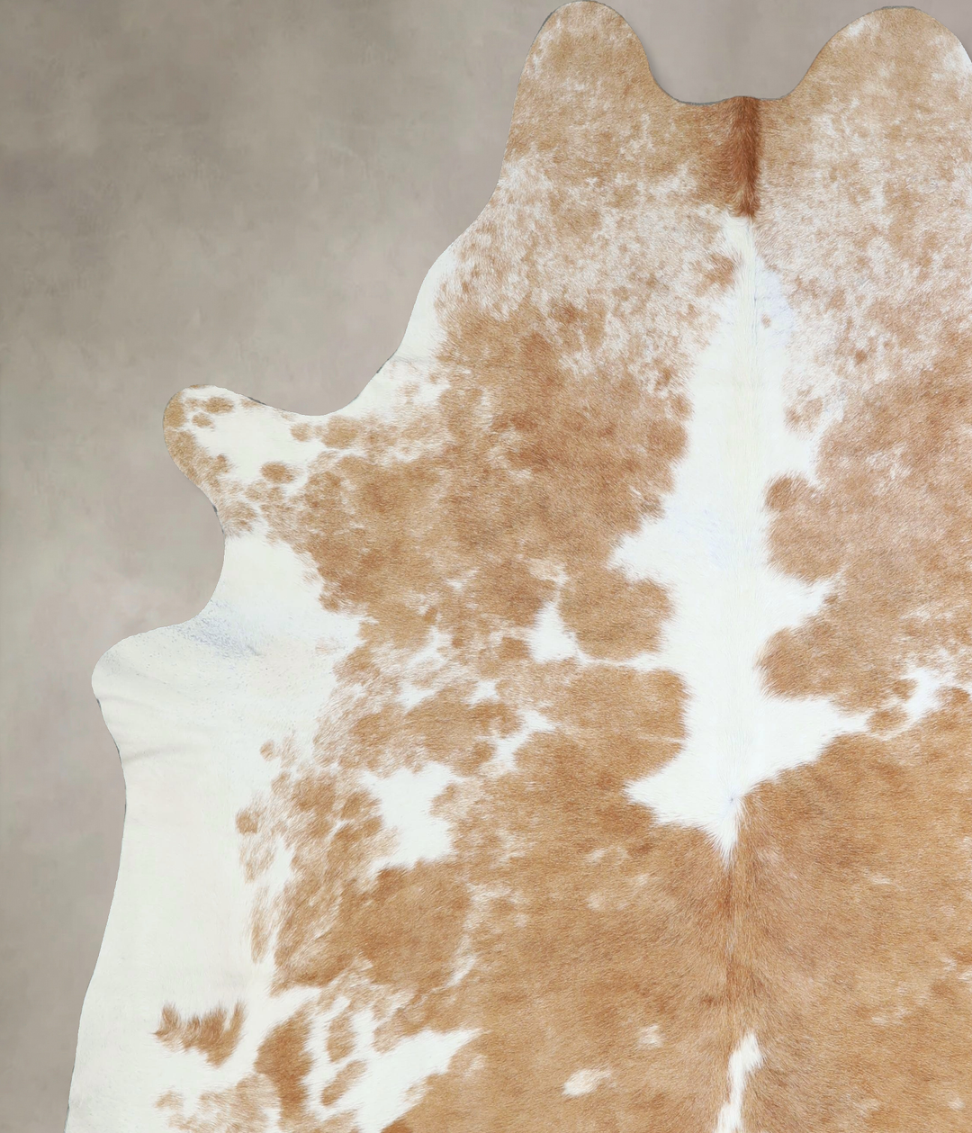 Beige and White XX-Large Brazilian Cowhide Rug 7'9"H x 6'11"W #A43175 