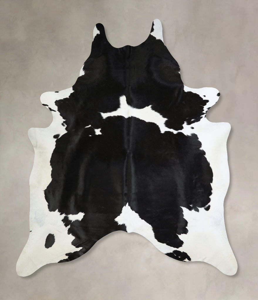 Black and White XX-Large Brazilian Cowhide Rug 8'7"H x 7'2"W #A43180 by Hudson Hides