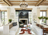 Brown and White X-Large Brazilian Cowhide Rug 6'11"H x 6'8"W #A43186 by Hudson Hides