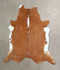 Brown and White Regular X-Large Brazilian Cowhide Rug 7'1